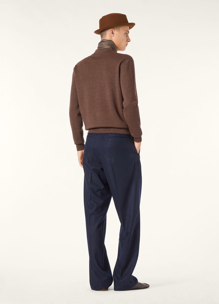 Wish® wollen poloshirt met sterrenmotief en Anaise melange-look en knoopsluiting
