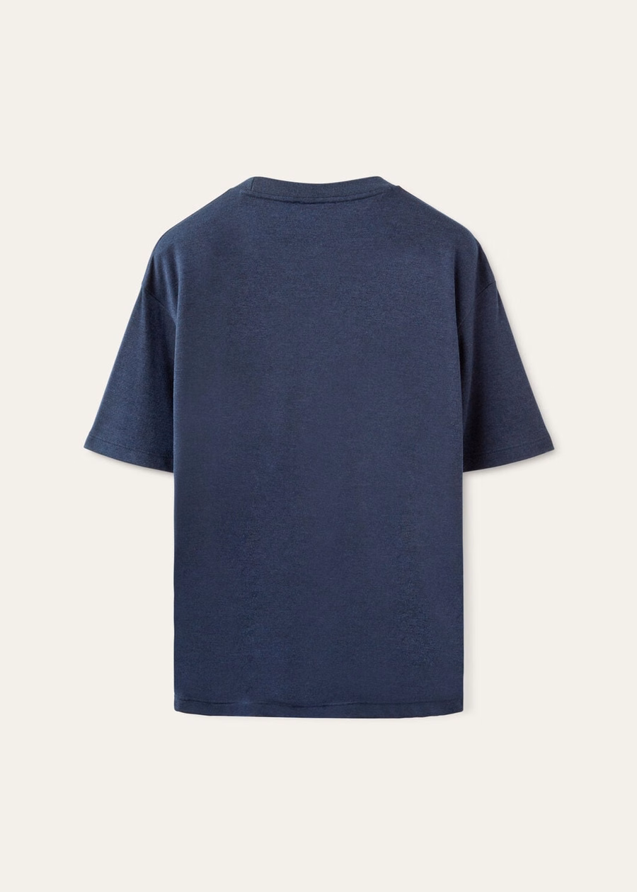 Philion zijden kasjmier T-shirt Ombré blauw