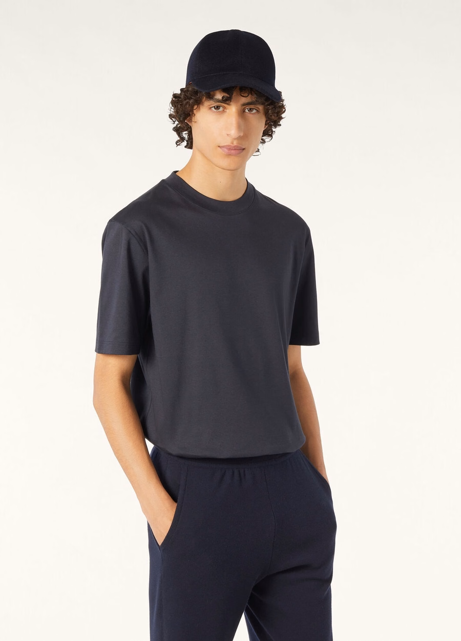 Ray Cotton T-shirt in marineblauw