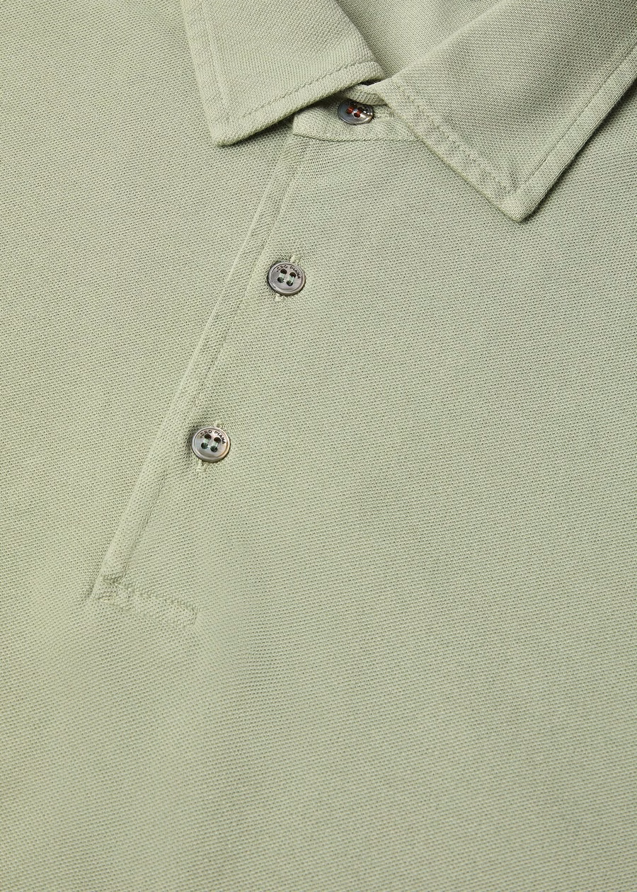 Fluorietgroene katoenen poloshirt