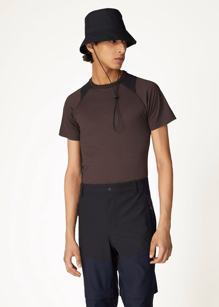 Supramonte katoenen microvezel T-shirt bruin