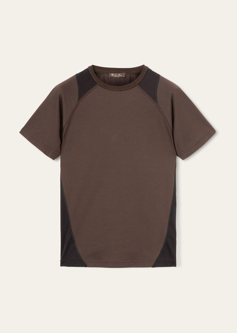 Supramonte katoenen microvezel T-shirt bruin