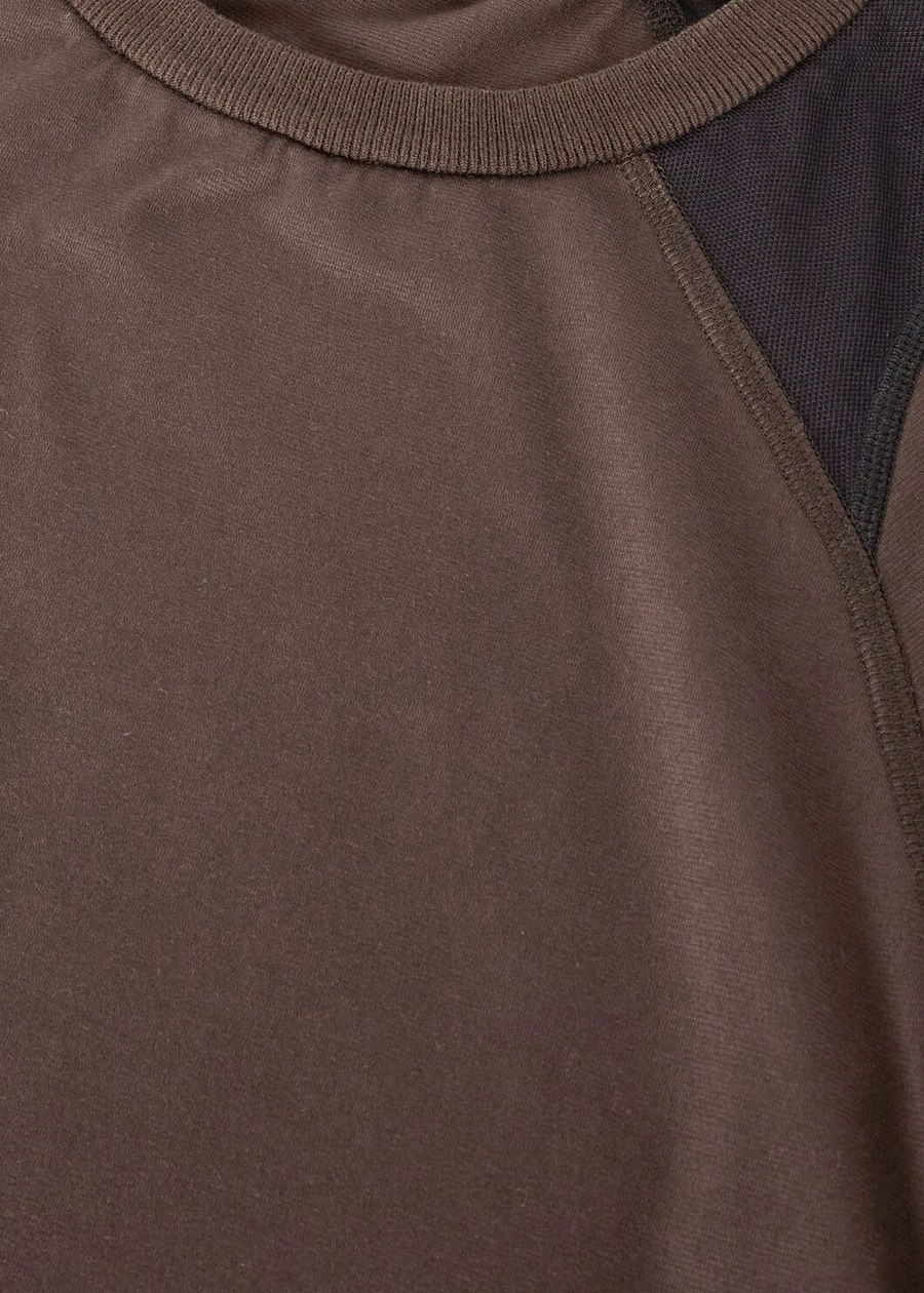 Supramonte katoenen microvezel T-shirt bruin