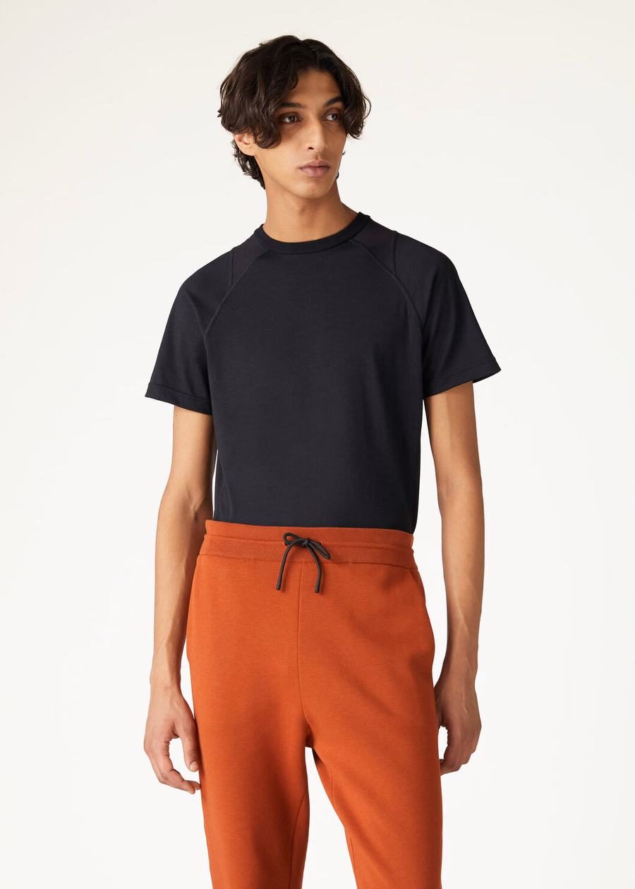 Supramonte katoenen microvezel T-shirt zwart
