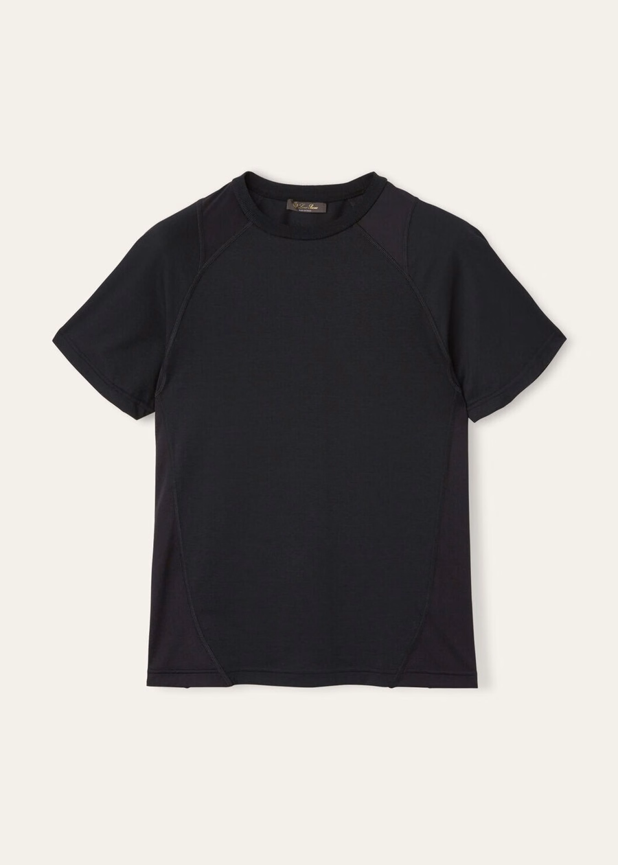 Supramonte katoenen microvezel T-shirt zwart