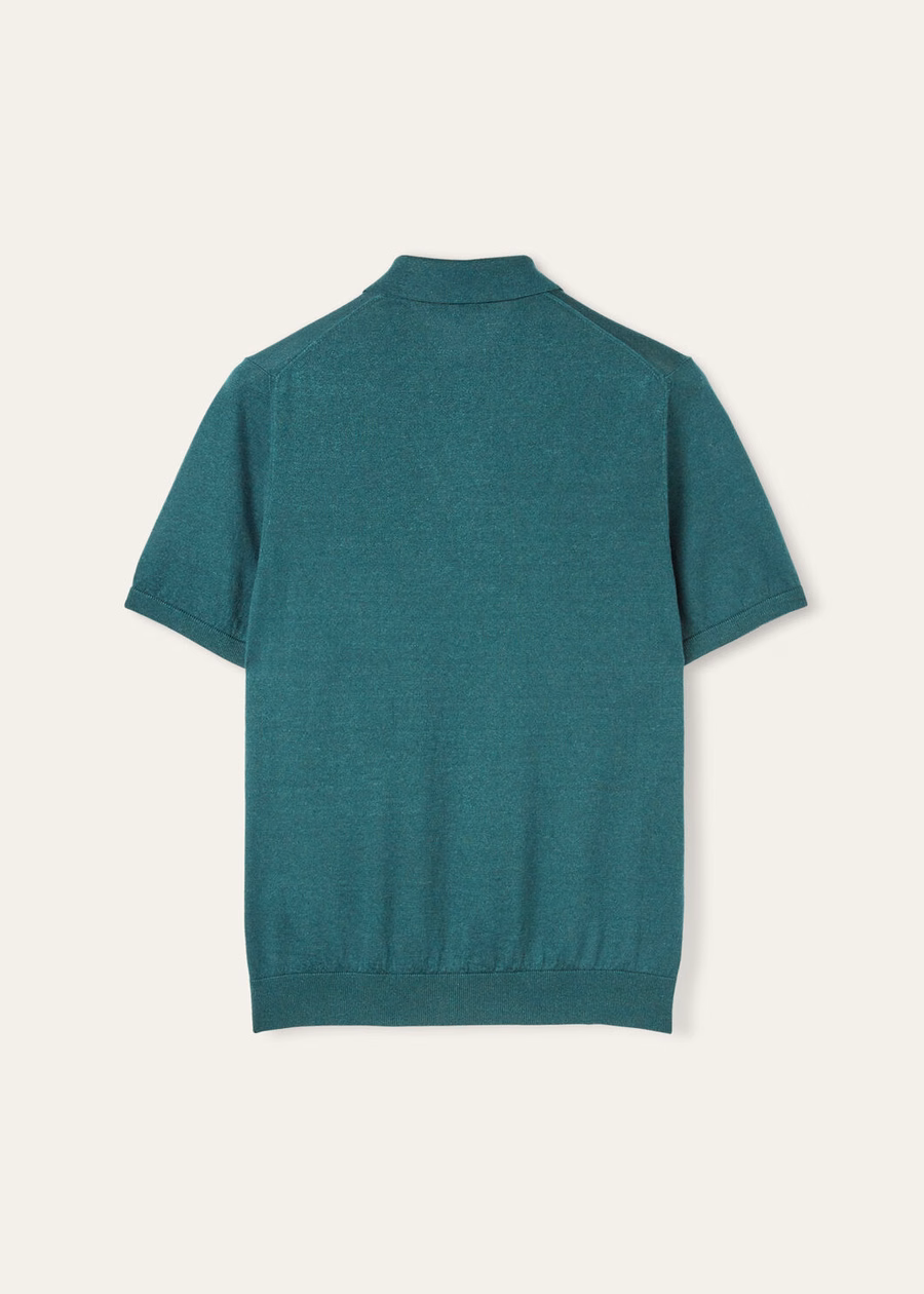 Cruise kasjmier poloshirt in spirulinagroen