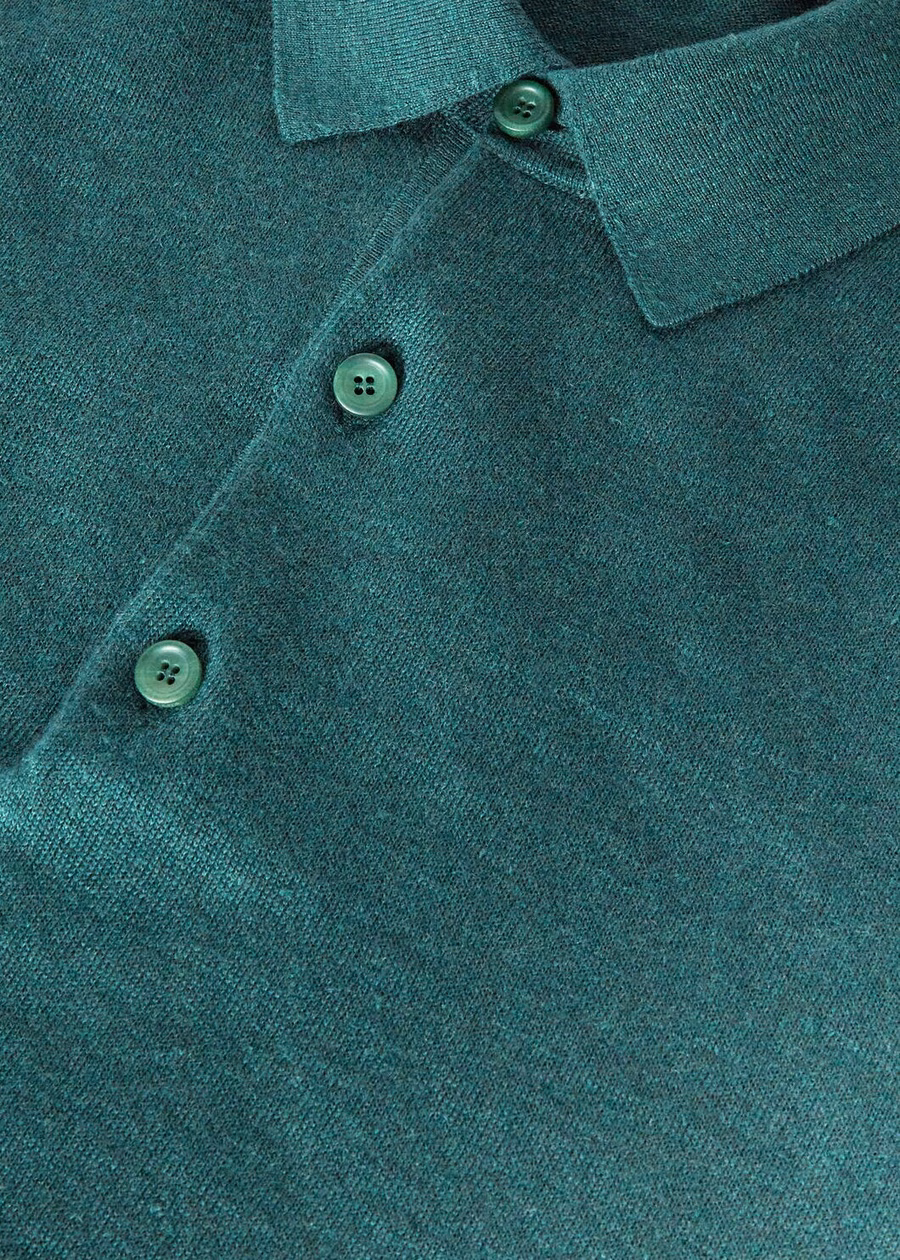 Cruise kasjmier poloshirt in spirulinagroen