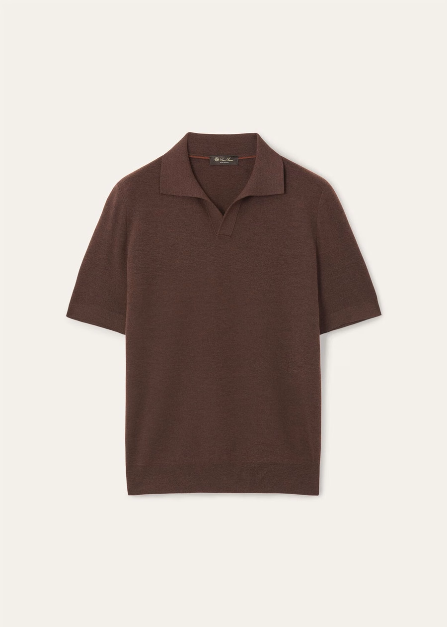 Empire Wish® wollen poloshirt met sterrenmotief en Anaise-melange