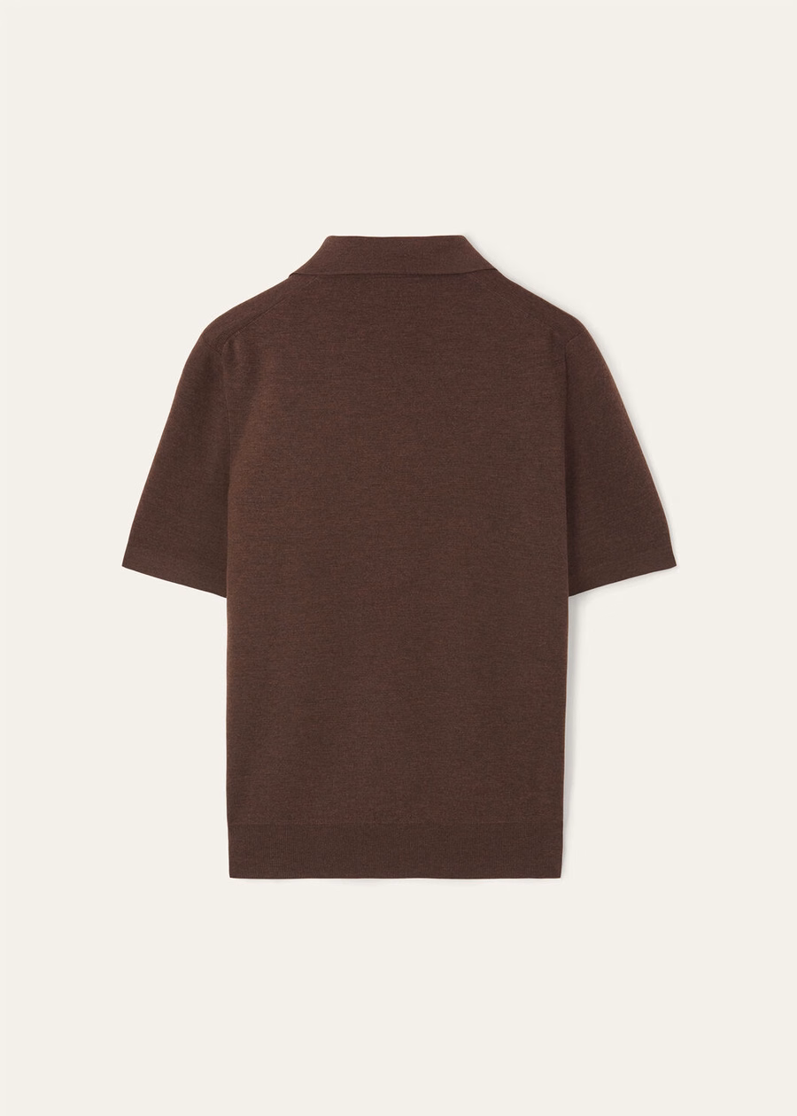 Empire Wish® wollen poloshirt met sterrenmotief en Anaise-melange