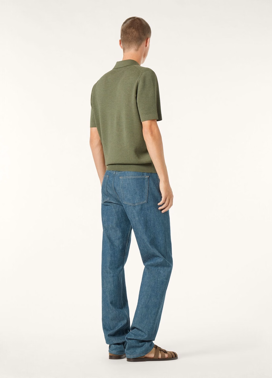 Empire Wish® wollen poloshirt met lagune-flora-melange