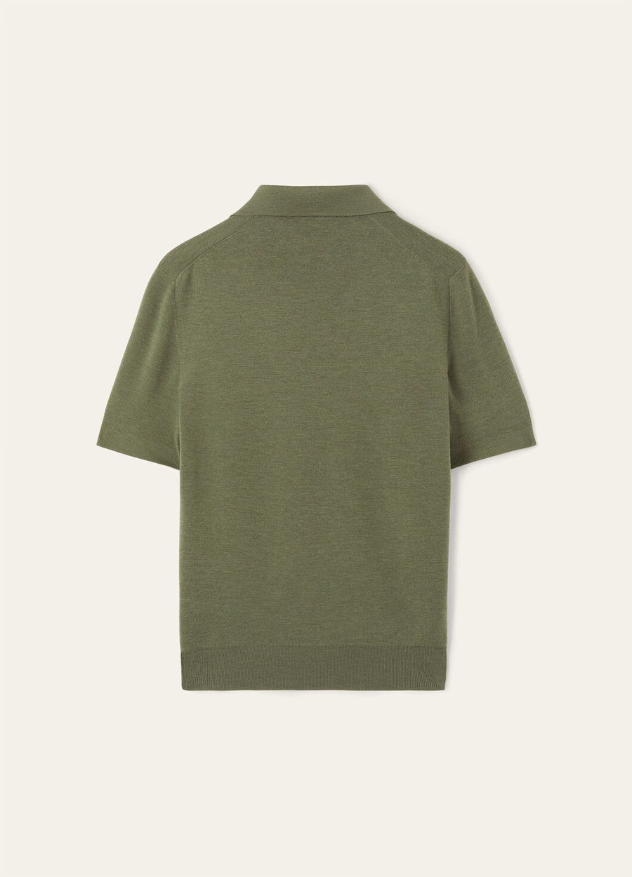 Empire Wish® wollen poloshirt met lagune-flora-melange