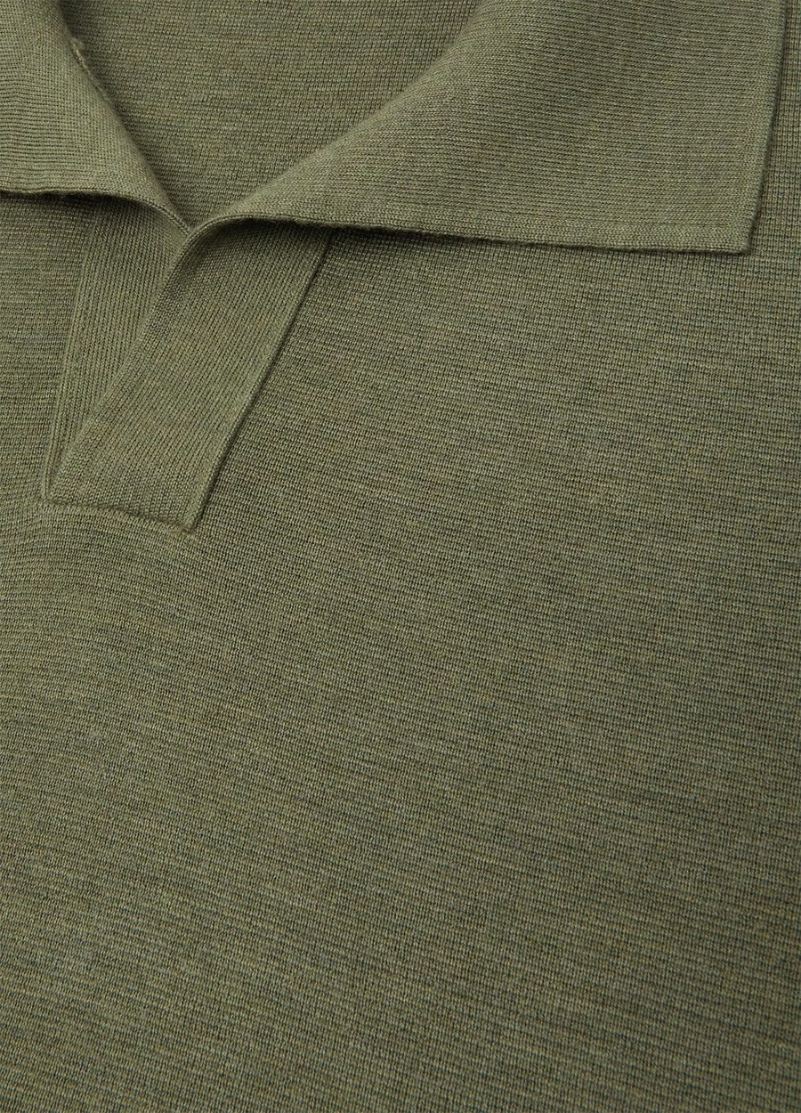 Empire Wish® wollen poloshirt met lagune-flora-melange
