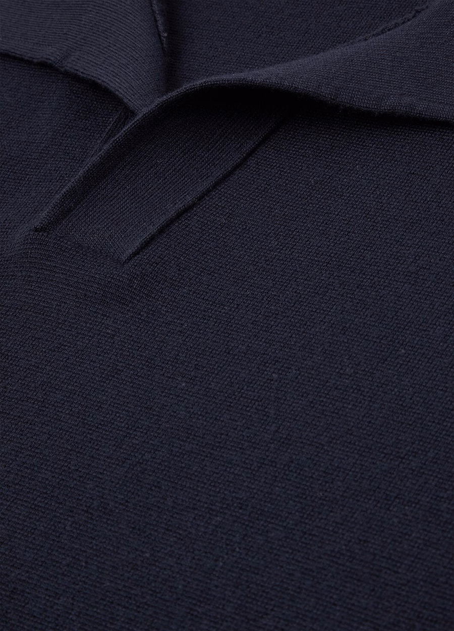 Empire Wish® wollen poloshirt in marineblauw