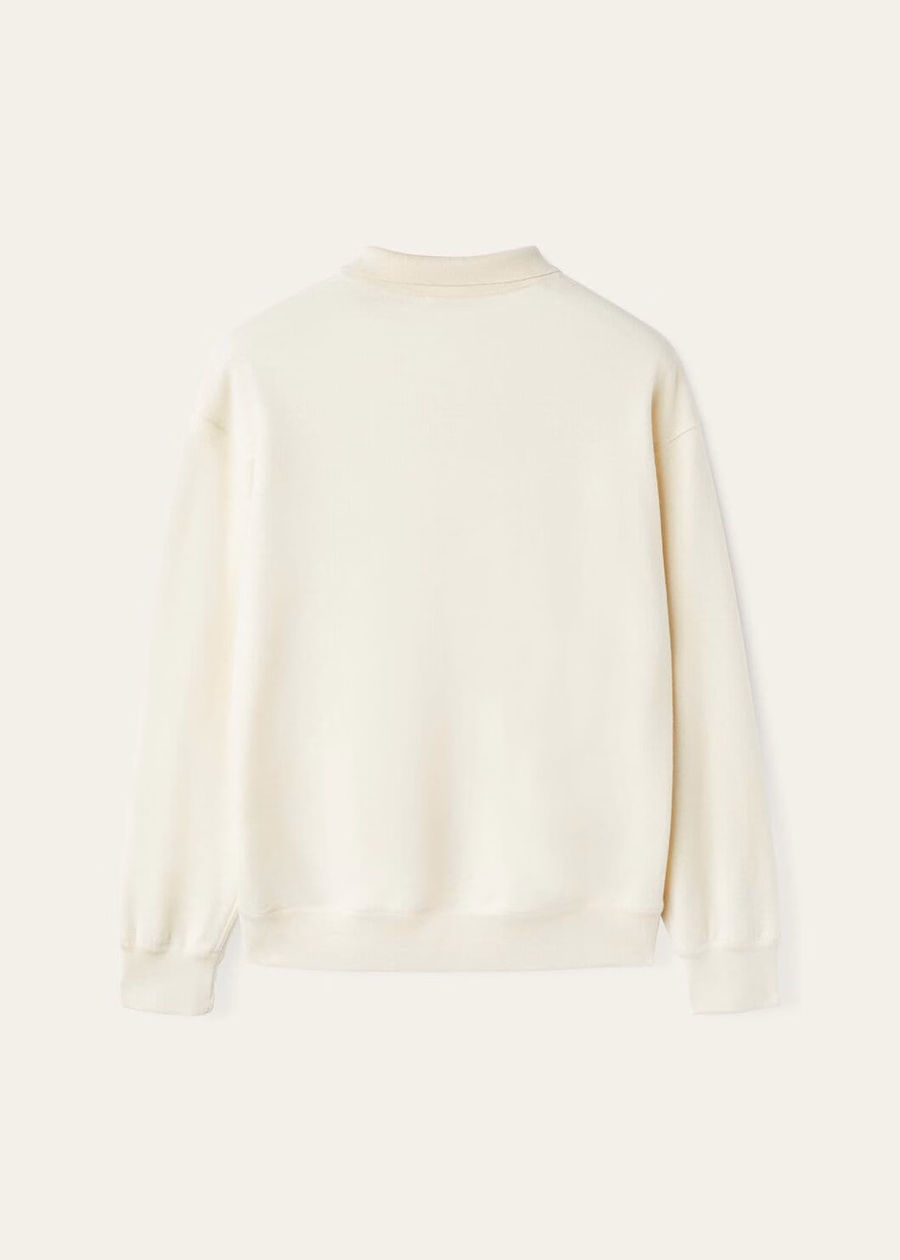 Cocooning kasjmier vanille ivoor poloshirt
