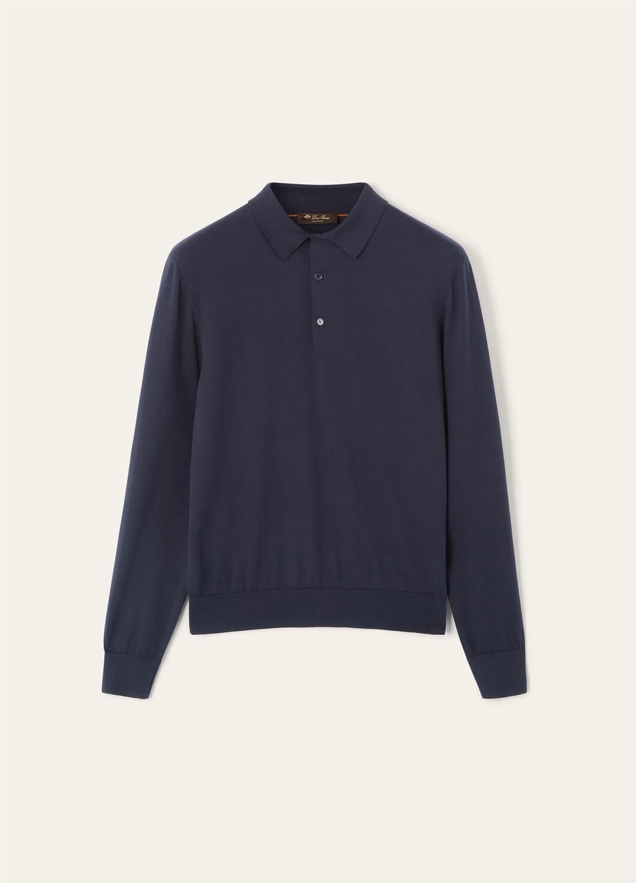 Ice Wish katoenen poloshirt in marineblauw