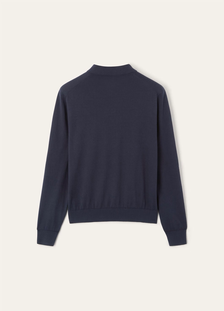 Ice Wish katoenen poloshirt in marineblauw