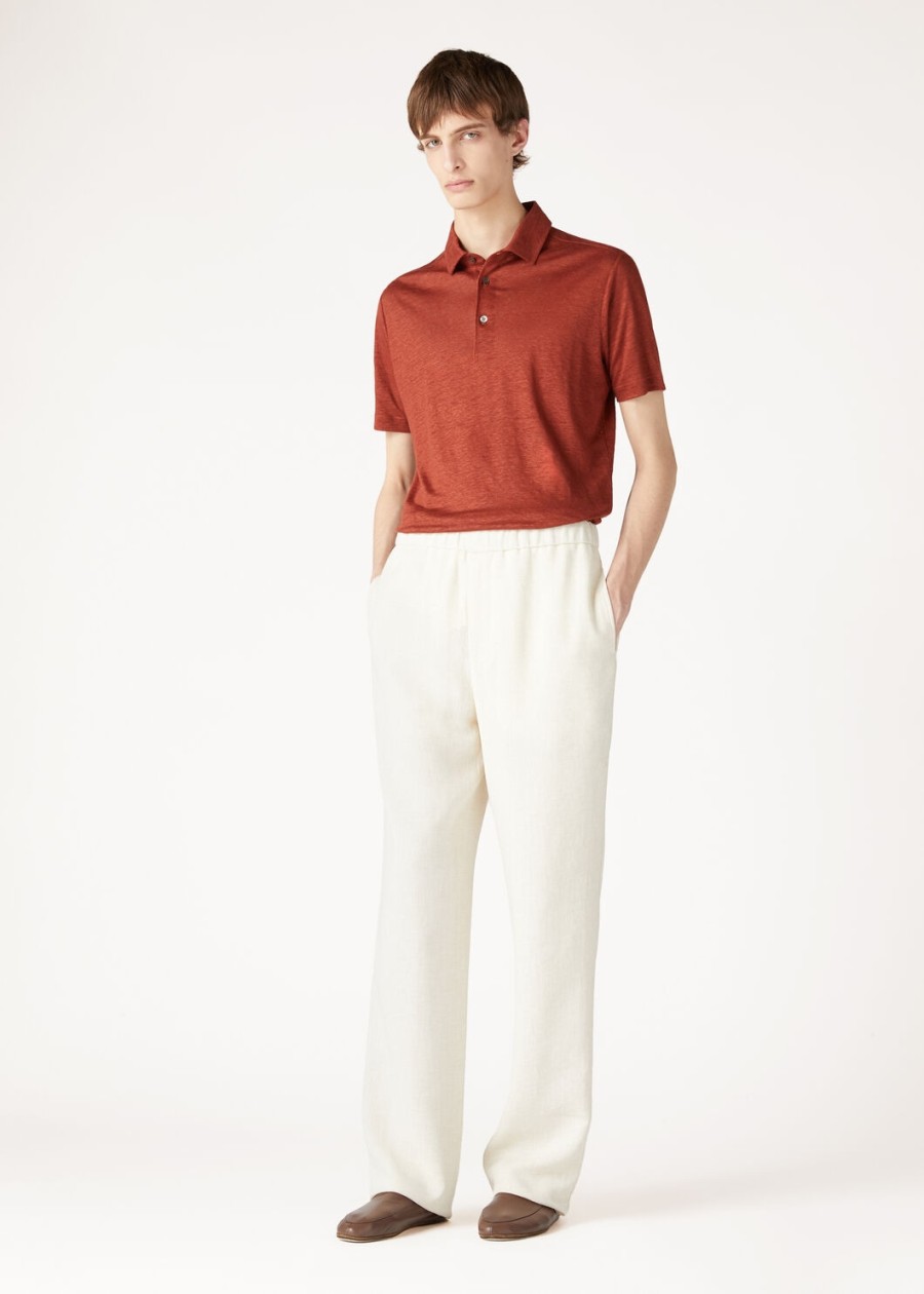 poloshirt in donkere kurkuma