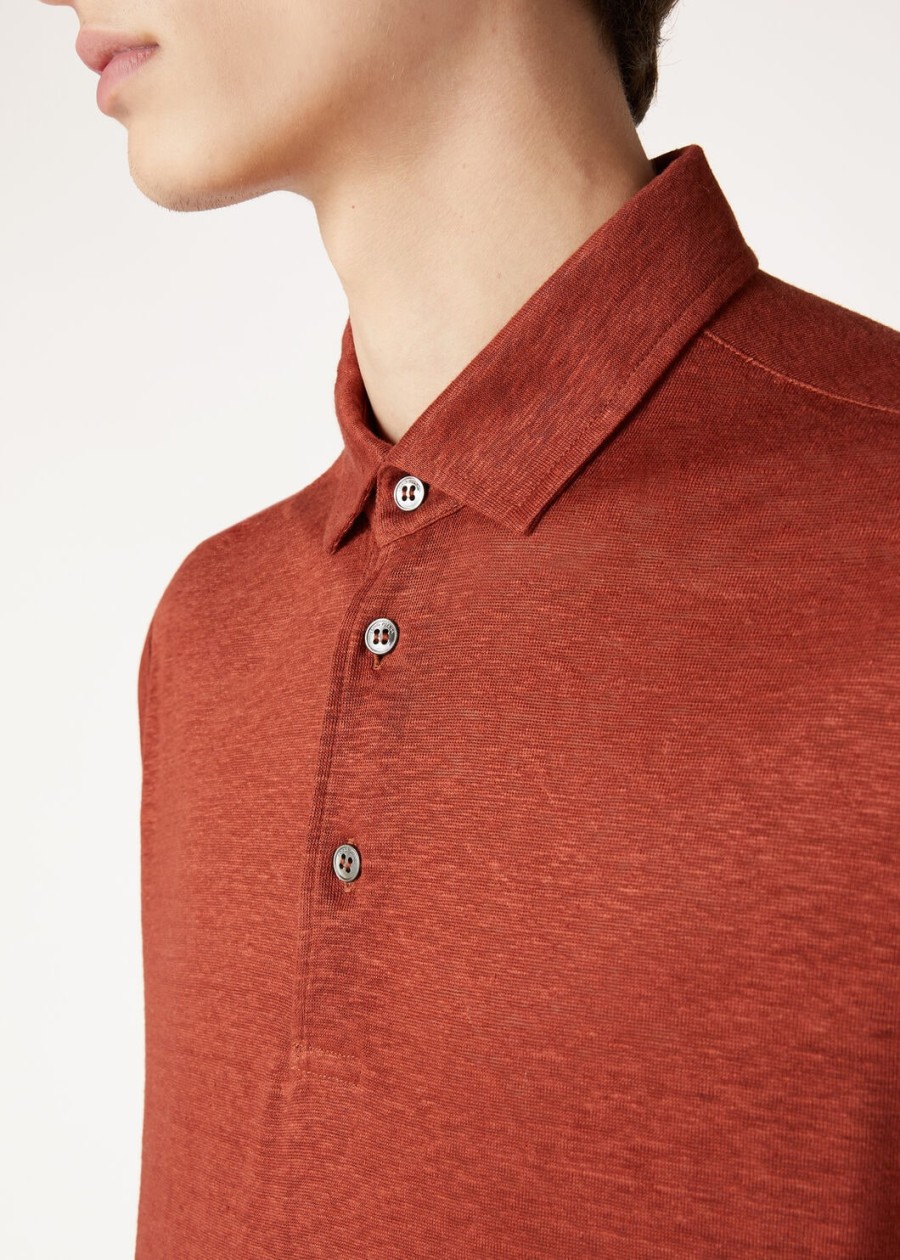 poloshirt in donkere kurkuma
