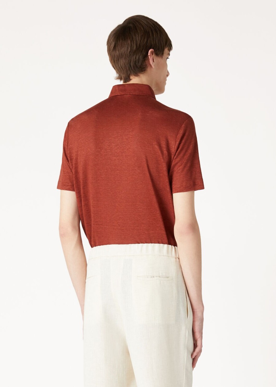 poloshirt in donkere kurkuma