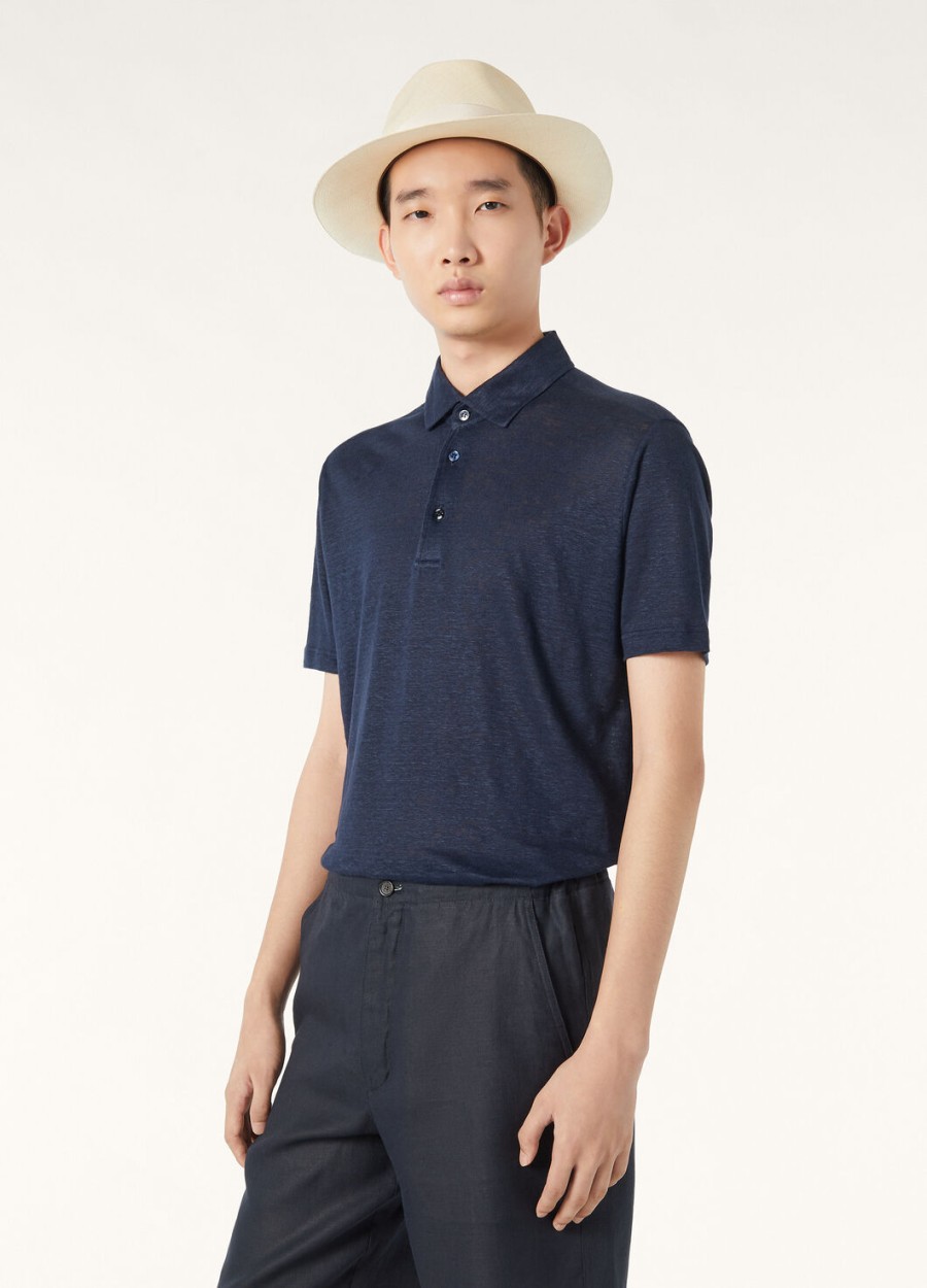 marineblauwe poloshirt