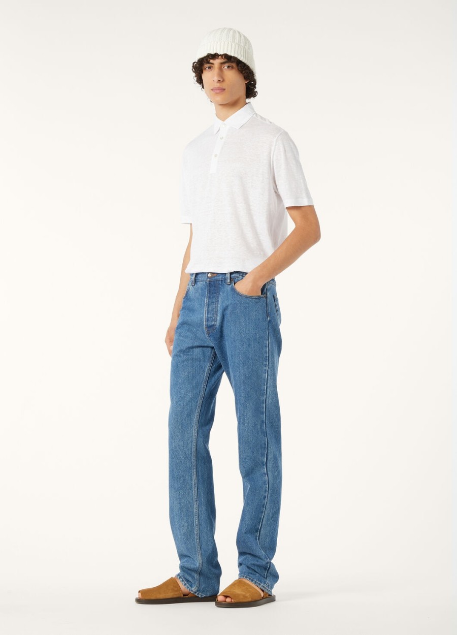 poloshirt in optisch wit