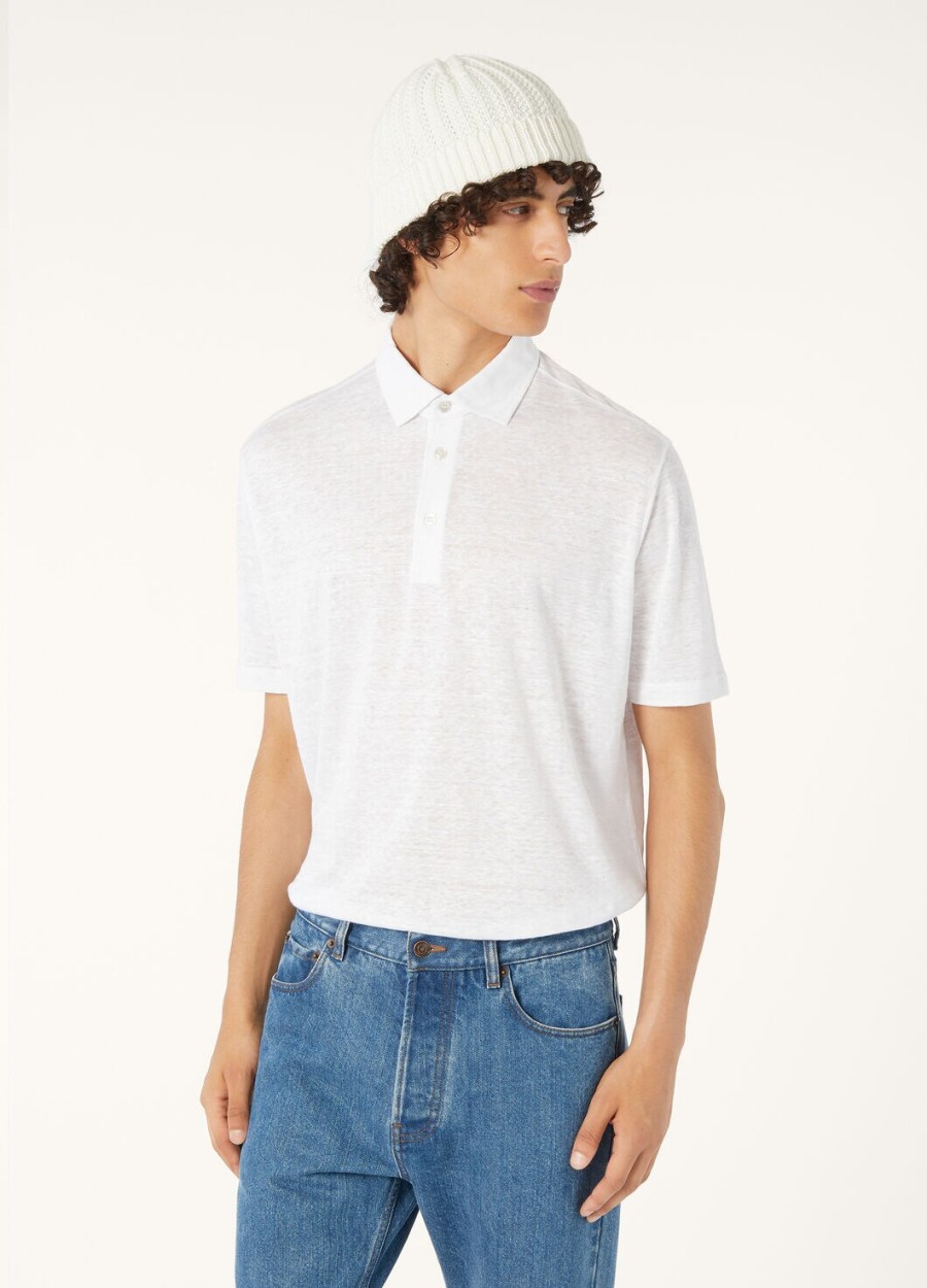 poloshirt in optisch wit