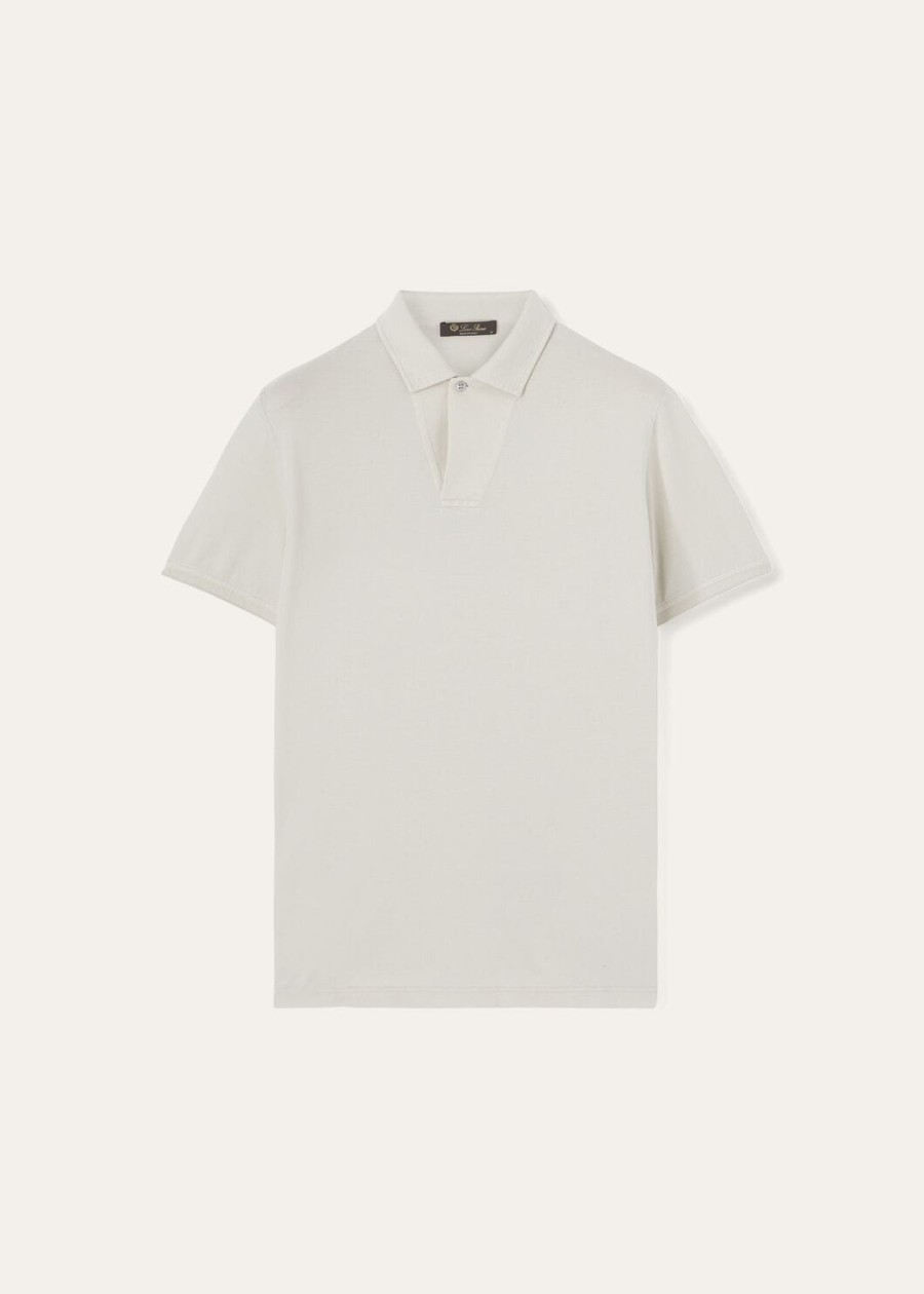 open poloshirt katoen zijde ghiaccio mel