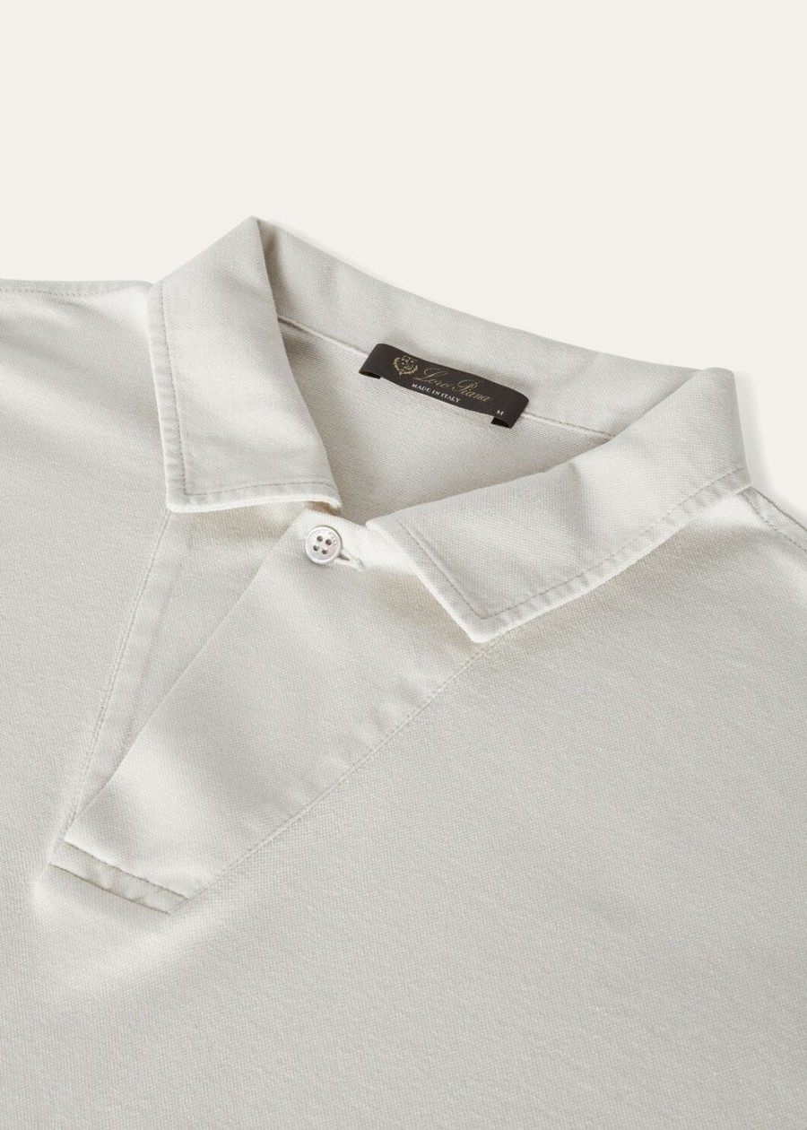 open poloshirt katoen zijde ghiaccio mel
