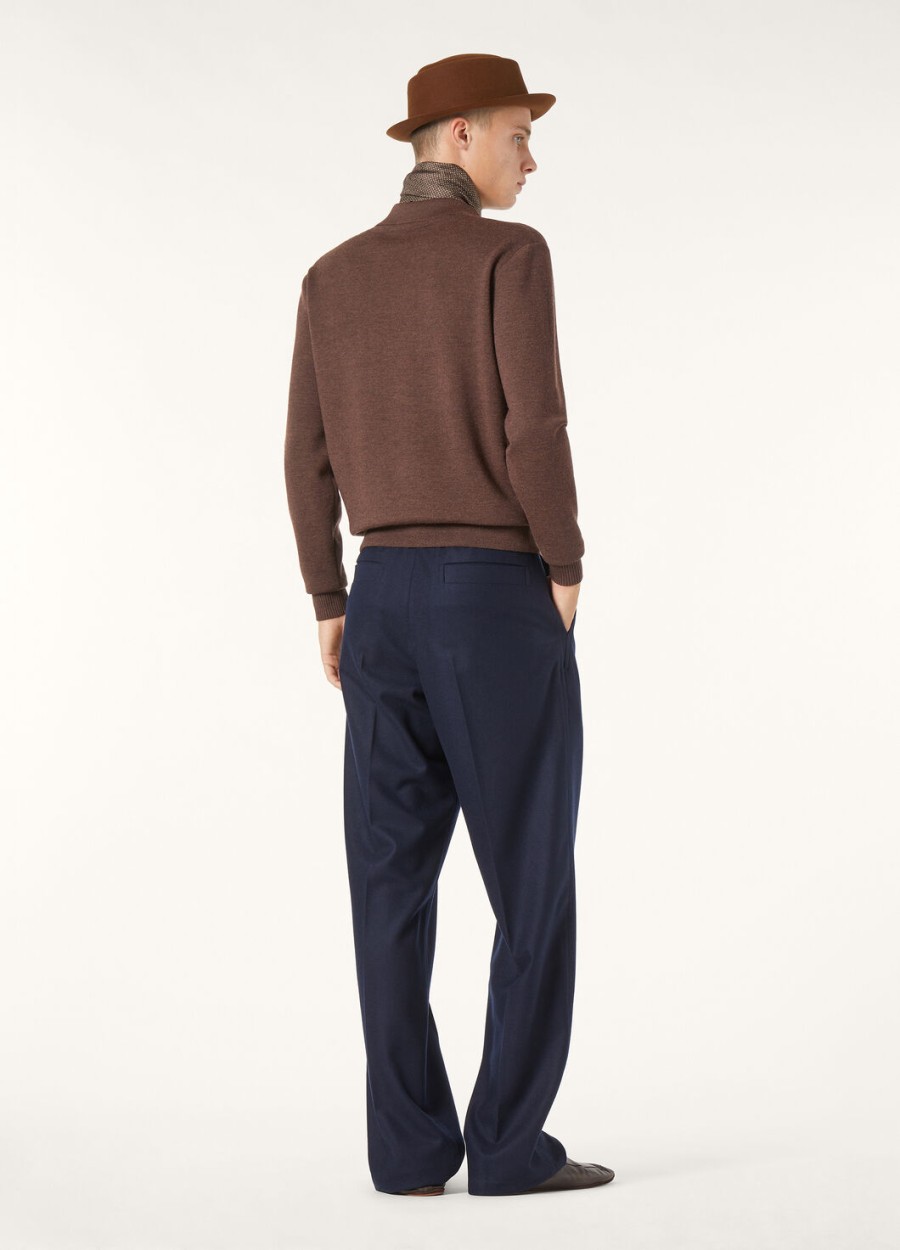 wish wollen poloshirt met sterrenmotief en anaise melange-look en knoopsluiting