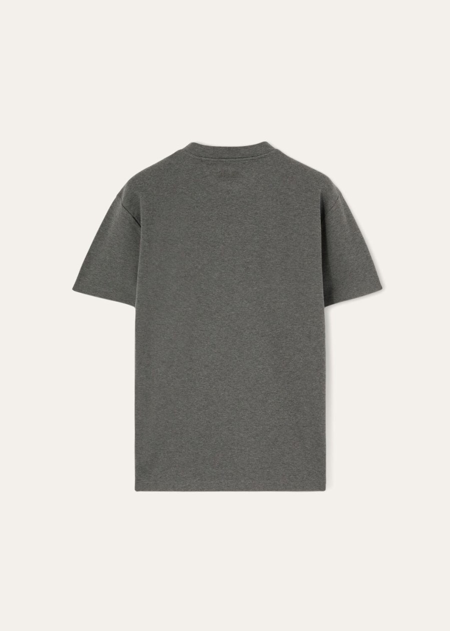 ray cotton t-shirt grijs gemelaniseerd