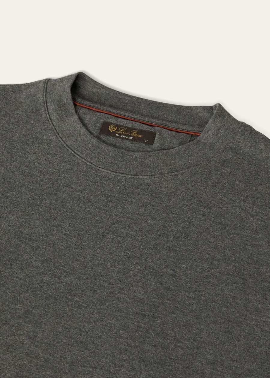 ray cotton t-shirt grijs gemelaniseerd