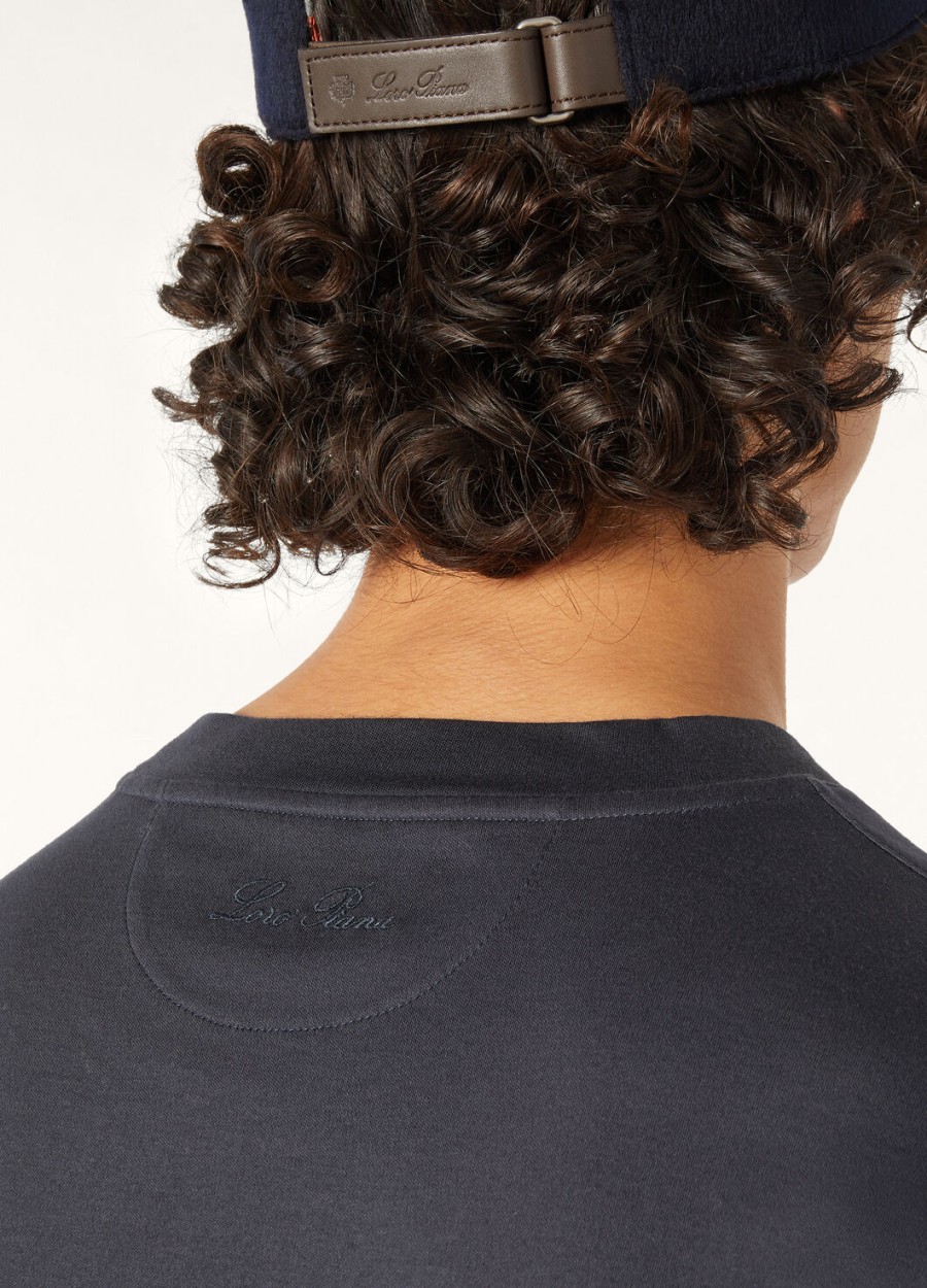 ray cotton t-shirt in marineblauw
