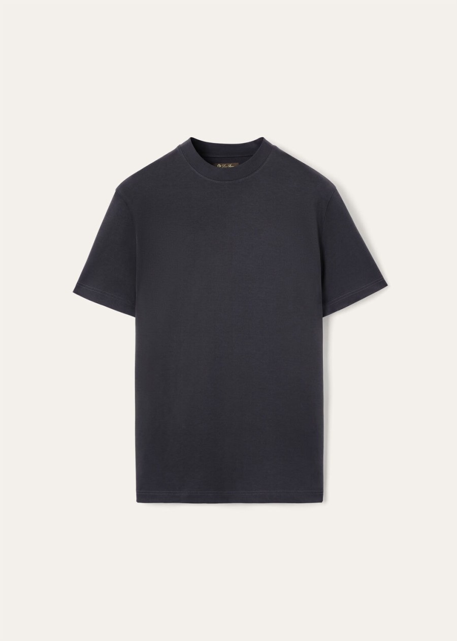 ray cotton t-shirt in marineblauw