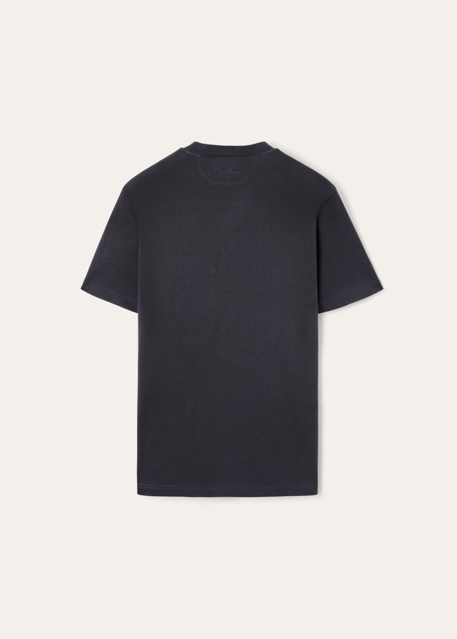 ray cotton t-shirt in marineblauw