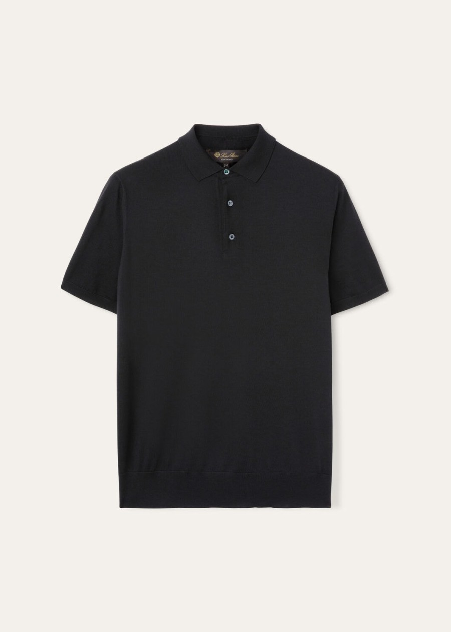 wish wish zwart wollen poloshirt