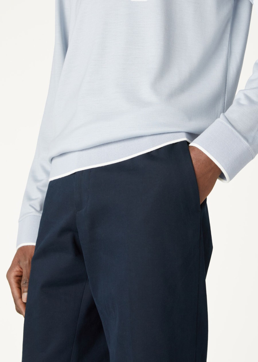 waitaki wish wollen poloshirt in de kleur dewdrop blue