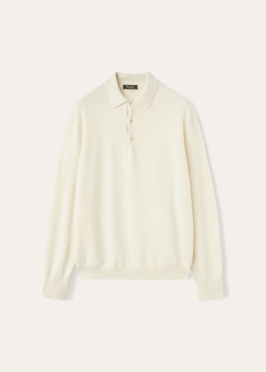 loro cashmere pure dunes mel polo shirt
