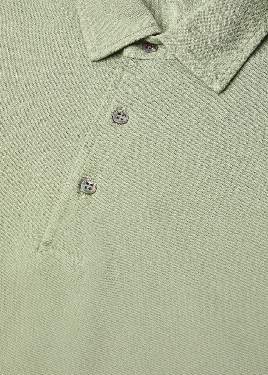 fluorietgroene katoenen poloshirt