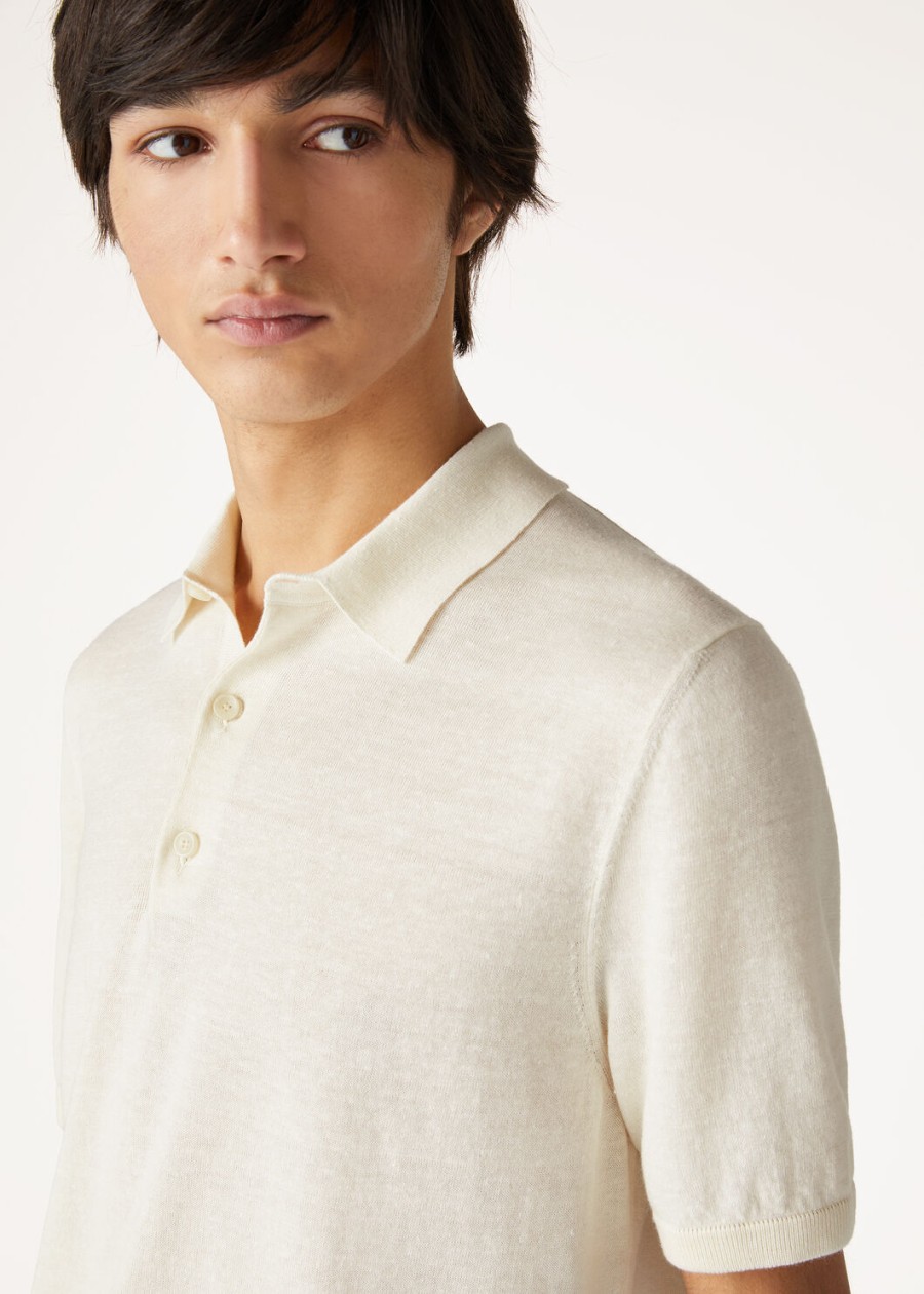 cruise in cashmere nougat polo shirt
