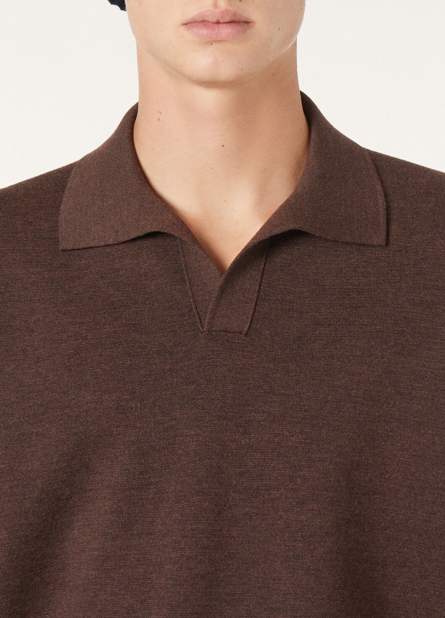 empire wish wollen poloshirt met sterrenmotief en anaise-melange