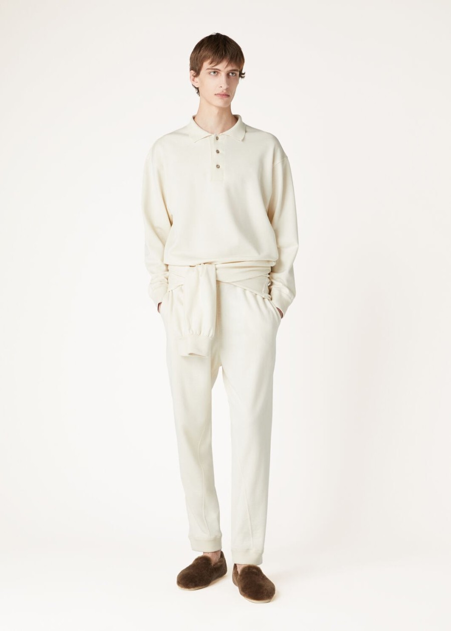 cocooning kasjmier vanille ivoor poloshirt