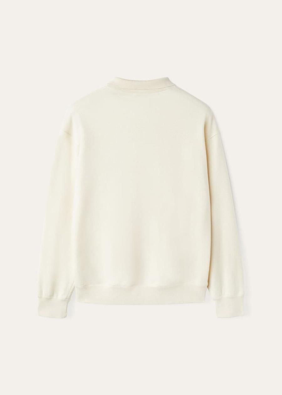 cocooning kasjmier vanille ivoor poloshirt