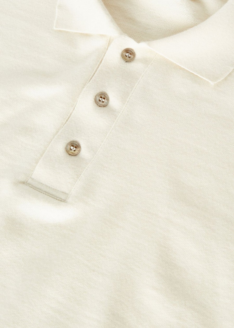 cocooning kasjmier vanille ivoor poloshirt