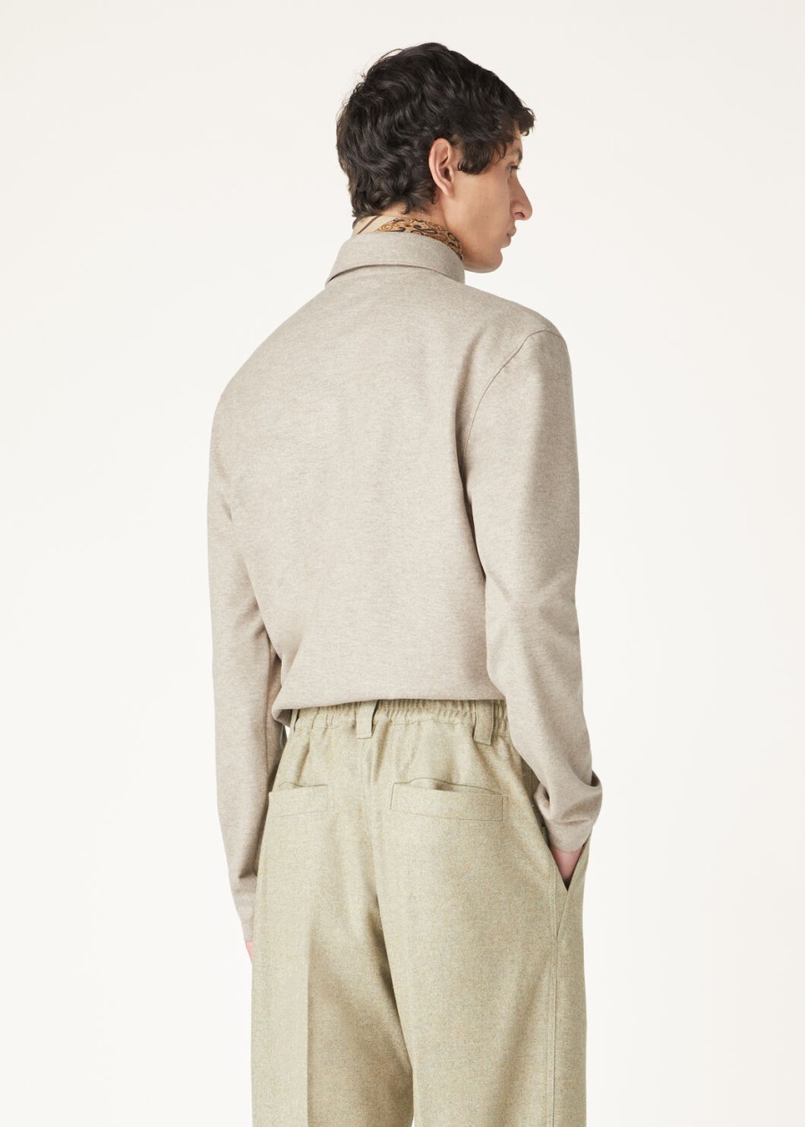 corte cashmere polo shirt van onbewerkt kasjmier