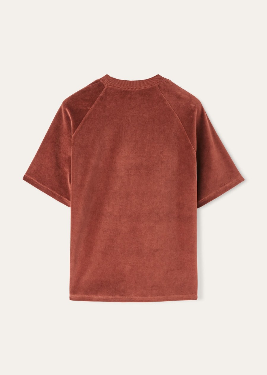 duggia katoen-zijden t-shirt donker kurkuma