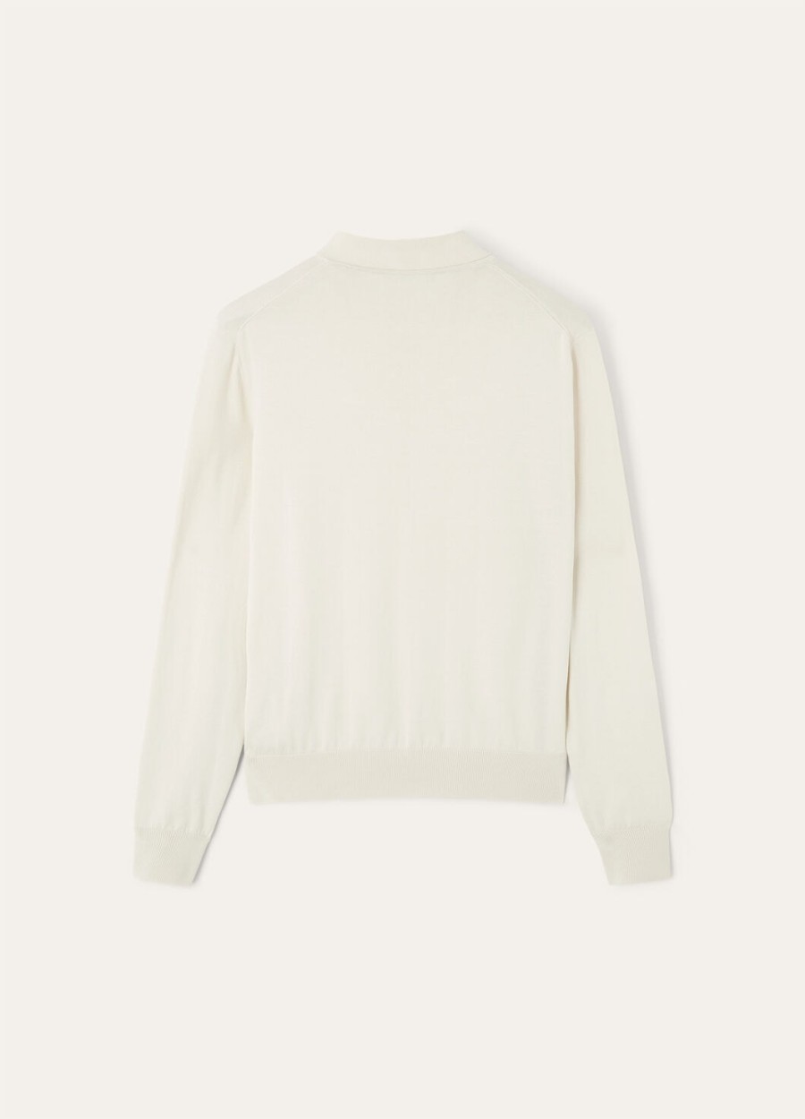 ice wish katoenen winterpoloshirt in zandkleur