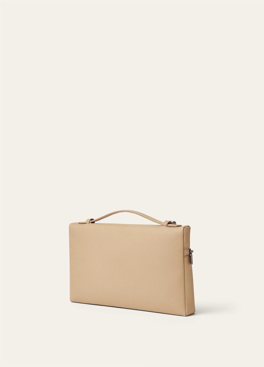 Extra hoes L29 Trench/Onyx in generfd kalfsleer