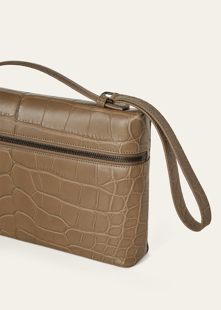 L29 Extra Case in Warm Mastic/Onyx Alligator Leather