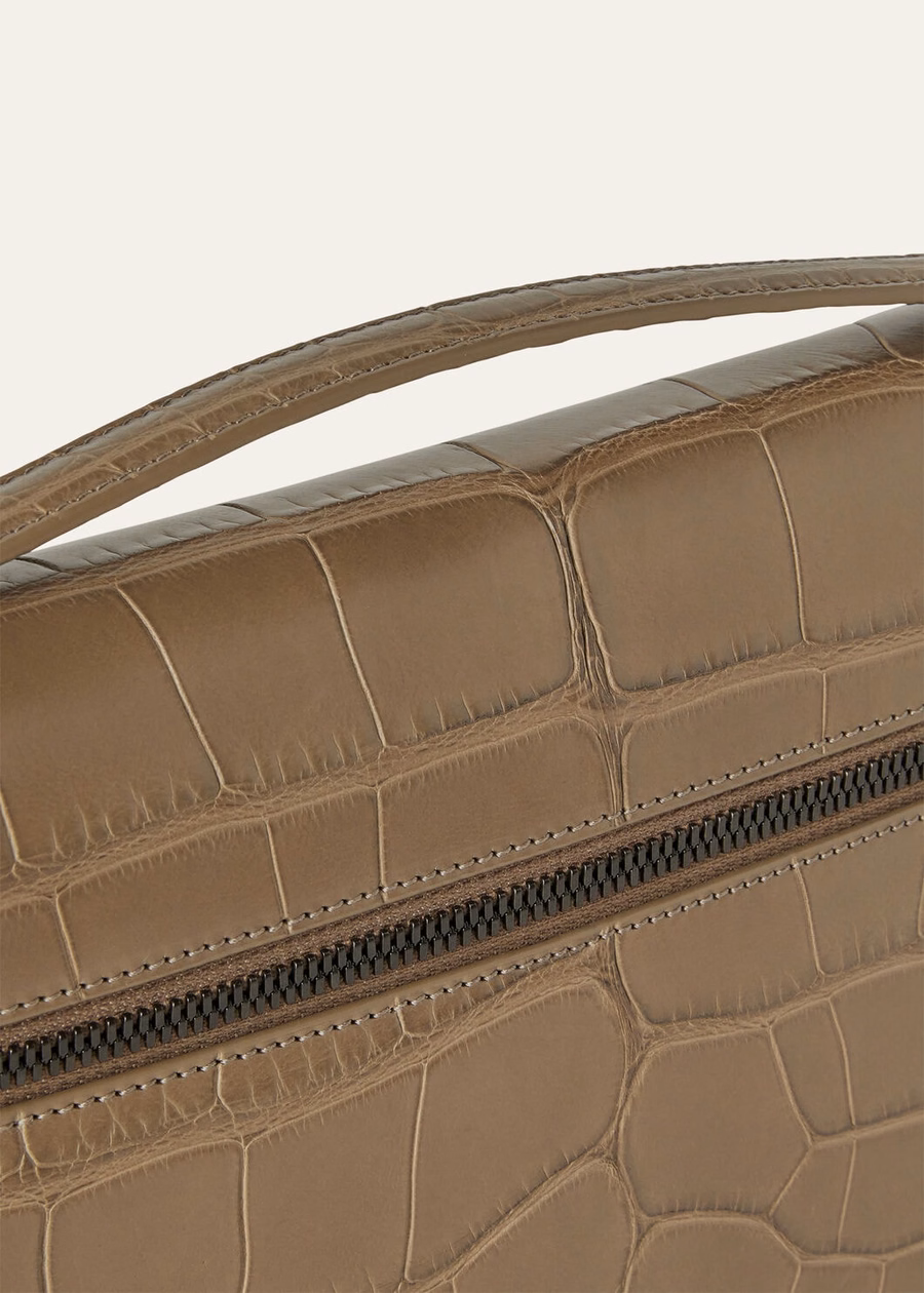 L29 Extra Case in Warm Mastic/Onyx Alligator Leather