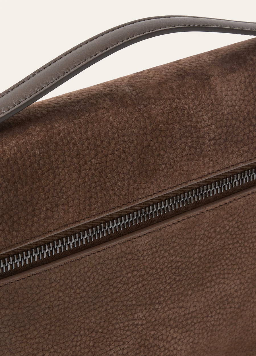 Extra hoes L29 in getint kalfsleer/donkere chocolade/onyx